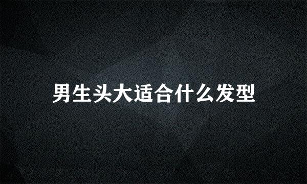 男生头大适合什么发型