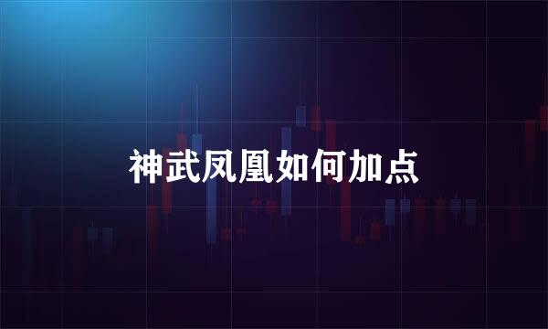 神武凤凰如何加点