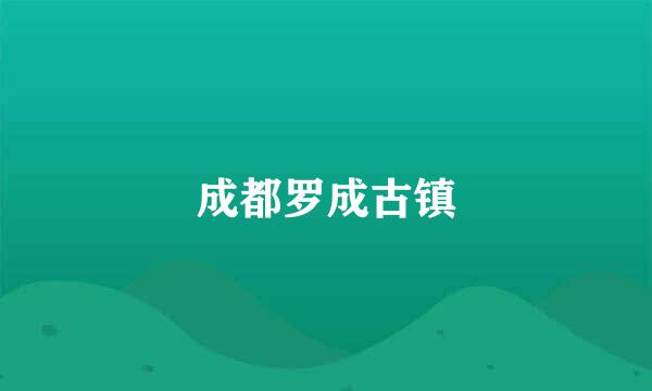 成都罗成古镇