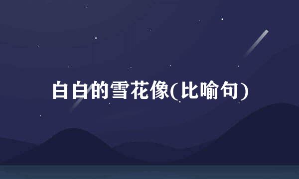 白白的雪花像(比喻句)