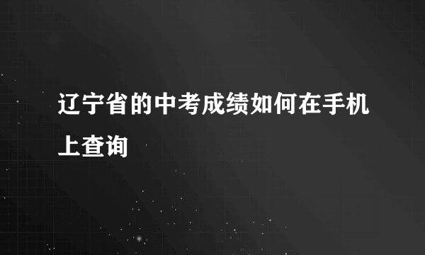 辽宁省的中考成绩如何在手机上查询