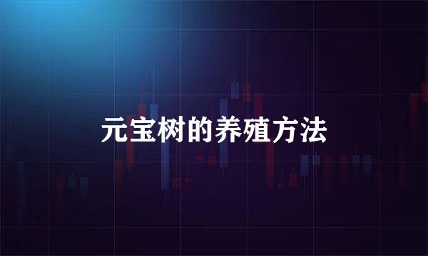 元宝树的养殖方法