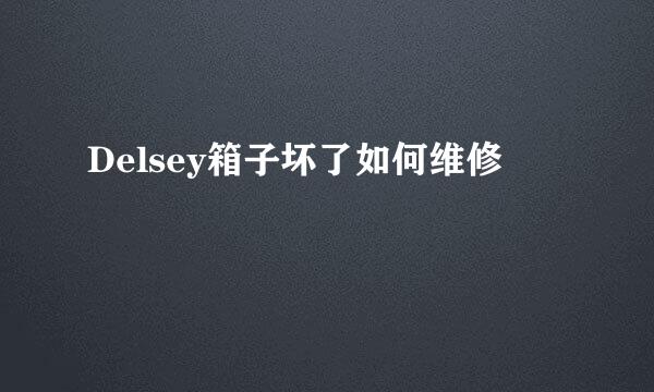 Delsey箱子坏了如何维修