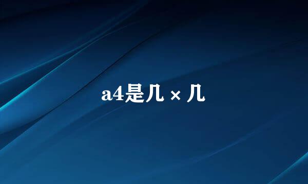 a4是几×几