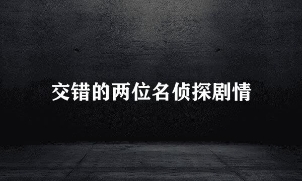 交错的两位名侦探剧情