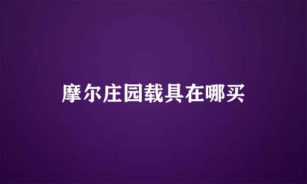 摩尔庄园载具在哪买
