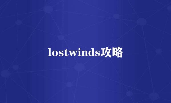 lostwinds攻略