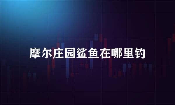 摩尔庄园鲨鱼在哪里钓