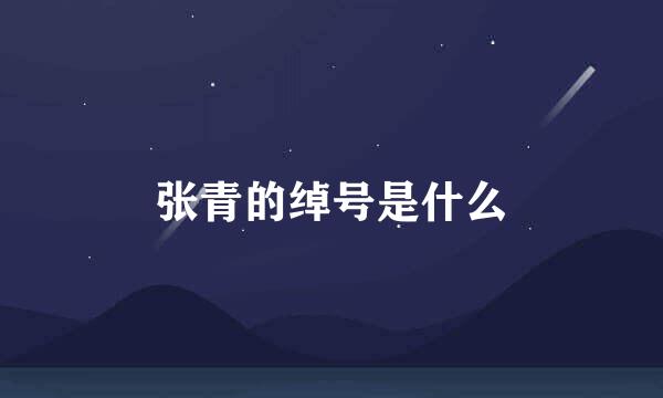 张青的绰号是什么