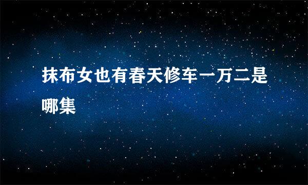 抹布女也有春天修车一万二是哪集