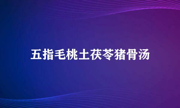 五指毛桃土茯苓猪骨汤