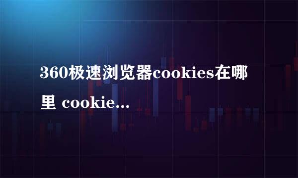 360极速浏览器cookies在哪里 cookies查询方法