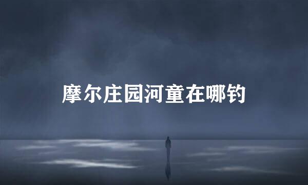 摩尔庄园河童在哪钓