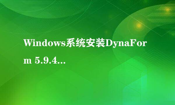 Windows系统安装DynaForm 5.9.4图解教程