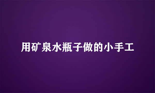 用矿泉水瓶子做的小手工