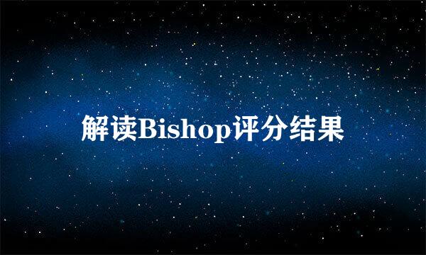解读Bishop评分结果