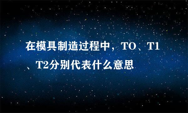 在模具制造过程中，TO、T1、T2分别代表什么意思