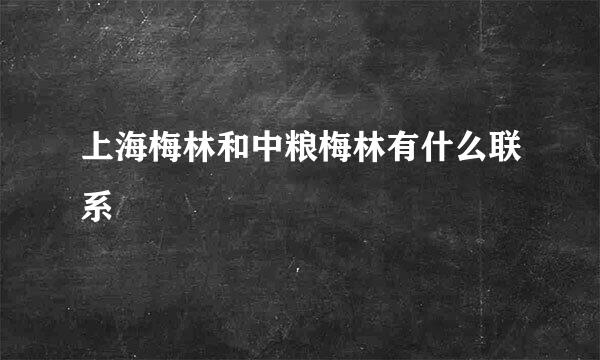 上海梅林和中粮梅林有什么联系
