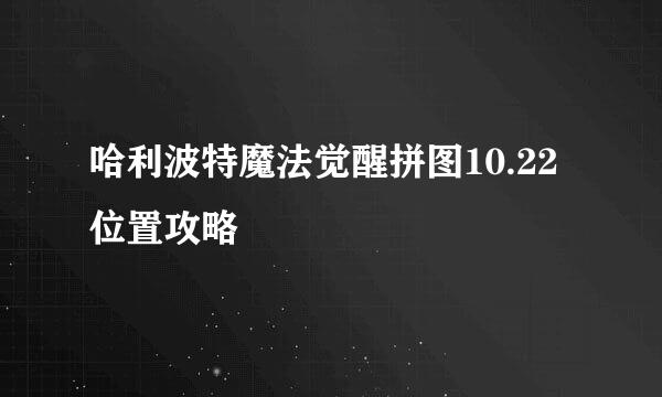 哈利波特魔法觉醒拼图10.22位置攻略