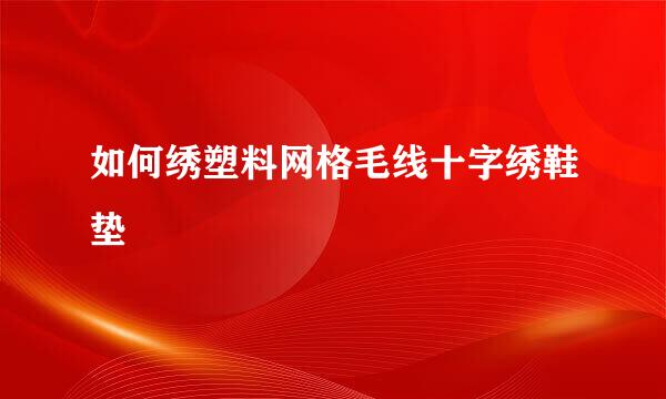 如何绣塑料网格毛线十字绣鞋垫