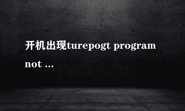 开机出现turepogt program not found解决办法