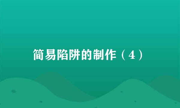 简易陷阱的制作（4）