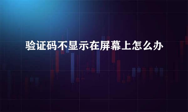 验证码不显示在屏幕上怎么办