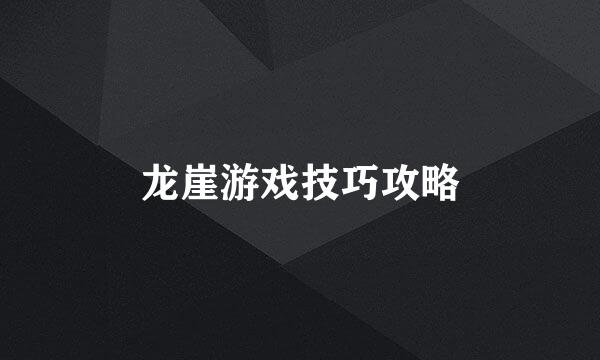 龙崖游戏技巧攻略