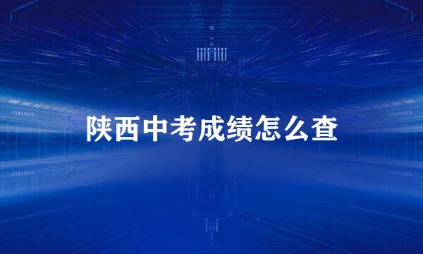 陕西中考成绩怎么查