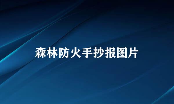森林防火手抄报图片
