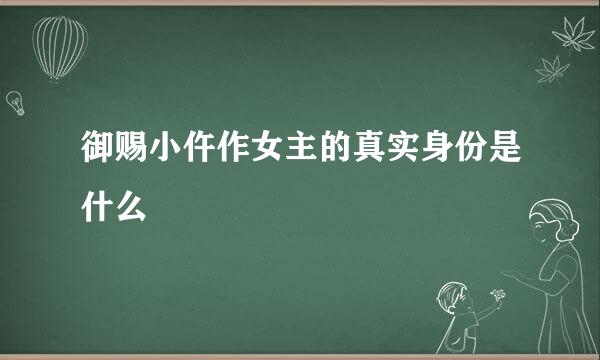 御赐小仵作女主的真实身份是什么