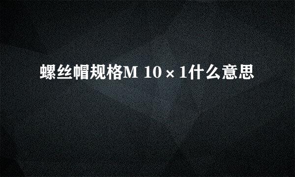 螺丝帽规格M 10×1什么意思
