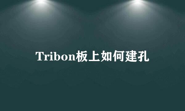 Tribon板上如何建孔