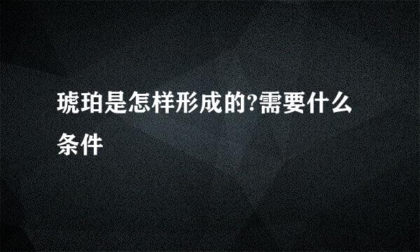 琥珀是怎样形成的?需要什么条件