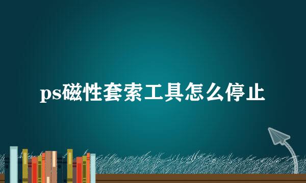 ps磁性套索工具怎么停止