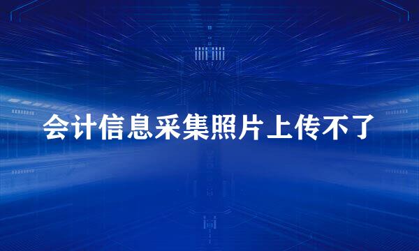 会计信息采集照片上传不了