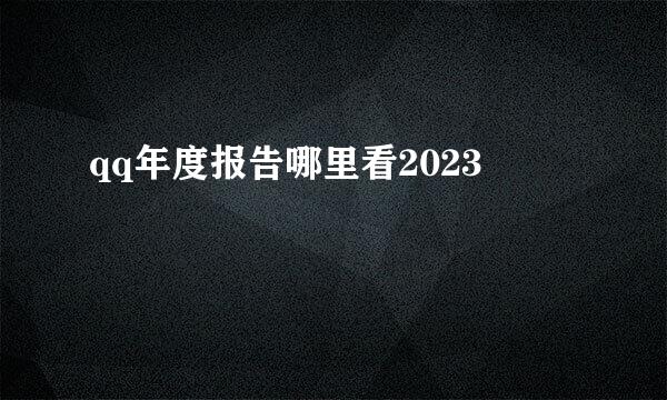 qq年度报告哪里看2023
