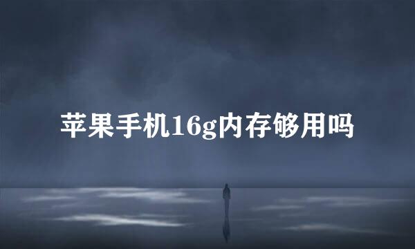 苹果手机16g内存够用吗