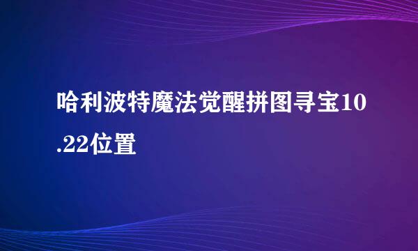 哈利波特魔法觉醒拼图寻宝10.22位置