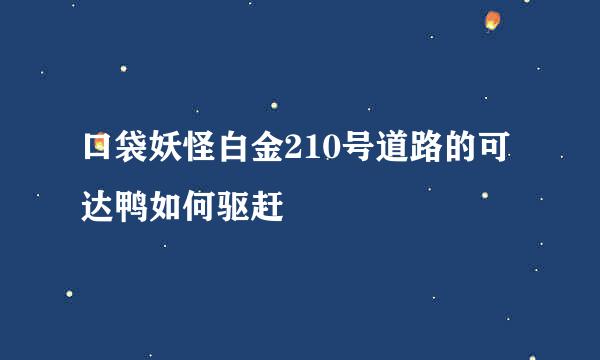 口袋妖怪白金210号道路的可达鸭如何驱赶