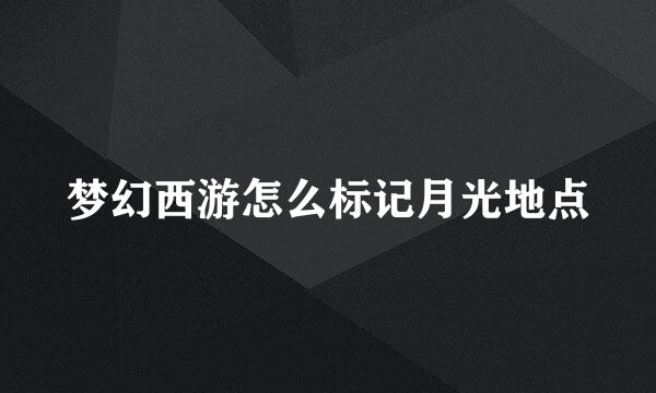 梦幻西游怎么标记月光地点