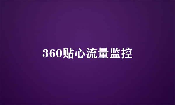 360贴心流量监控