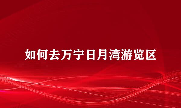 如何去万宁日月湾游览区