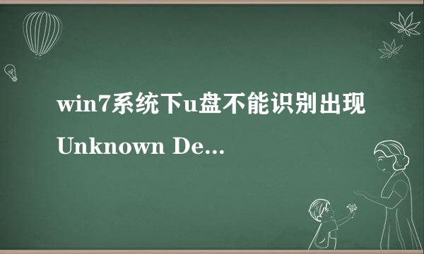 win7系统下u盘不能识别出现Unknown Device
