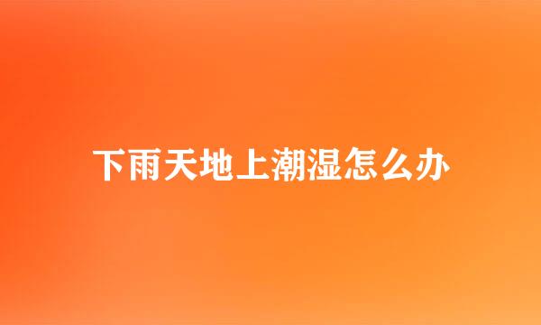 下雨天地上潮湿怎么办