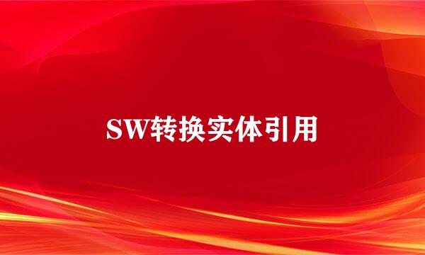 SW转换实体引用