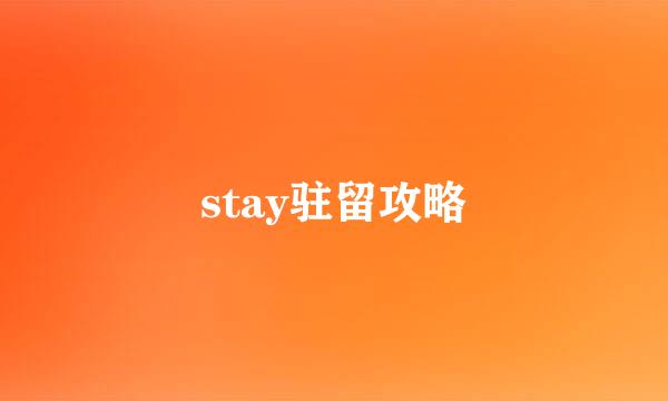 stay驻留攻略