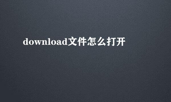 download文件怎么打开