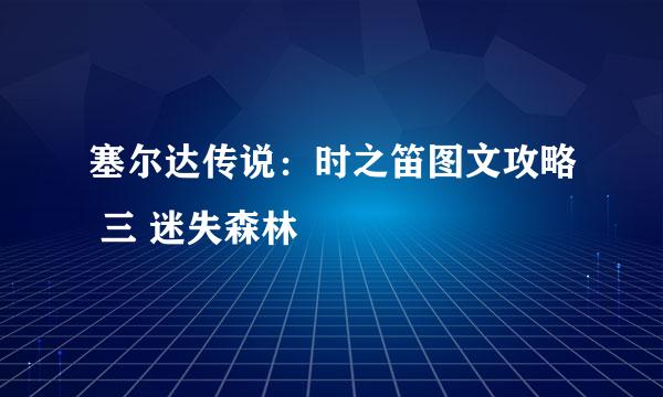 塞尔达传说：时之笛图文攻略 三 迷失森林