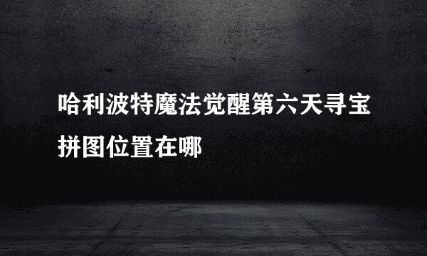 哈利波特魔法觉醒第六天寻宝拼图位置在哪